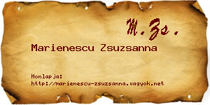 Marienescu Zsuzsanna névjegykártya